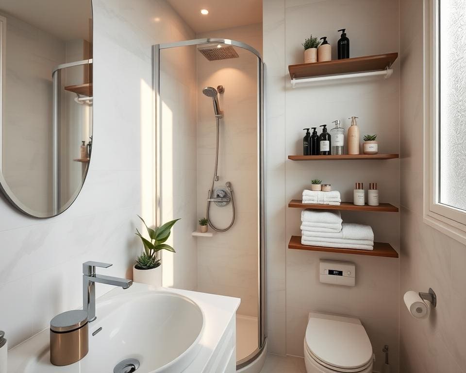 Wie organisiert man kleine Bäder elegant?