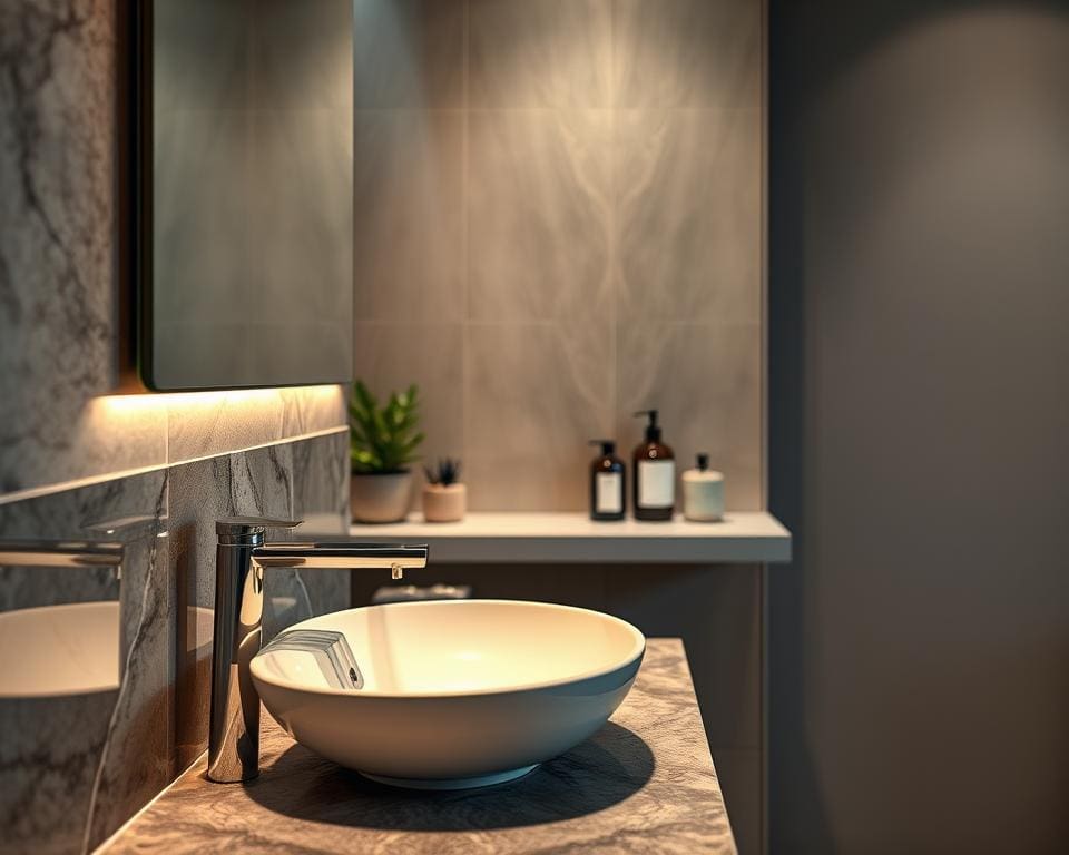 Womit wertet man Waschbeckenbereiche auf?