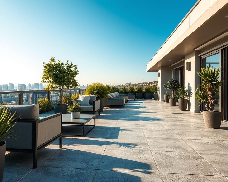 Betonstein Terrassen modern und pflegeleicht gestalten