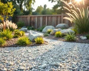 Kiesflächen als pflegeleichte Lösung im Garten