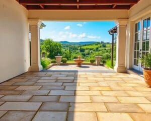 Feinsteinzeug Terrassenreinigung für streifenfreie Optik