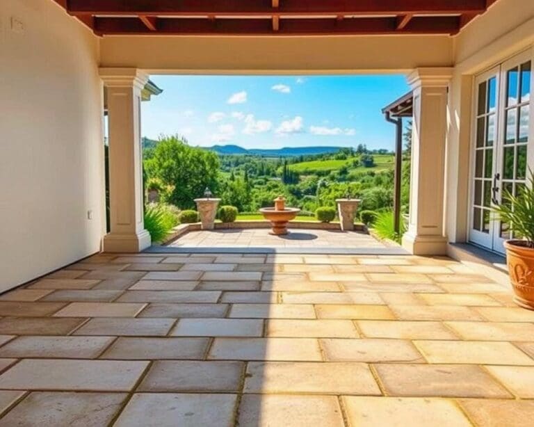 Feinsteinzeug Terrassenreinigung für streifenfreie Optik