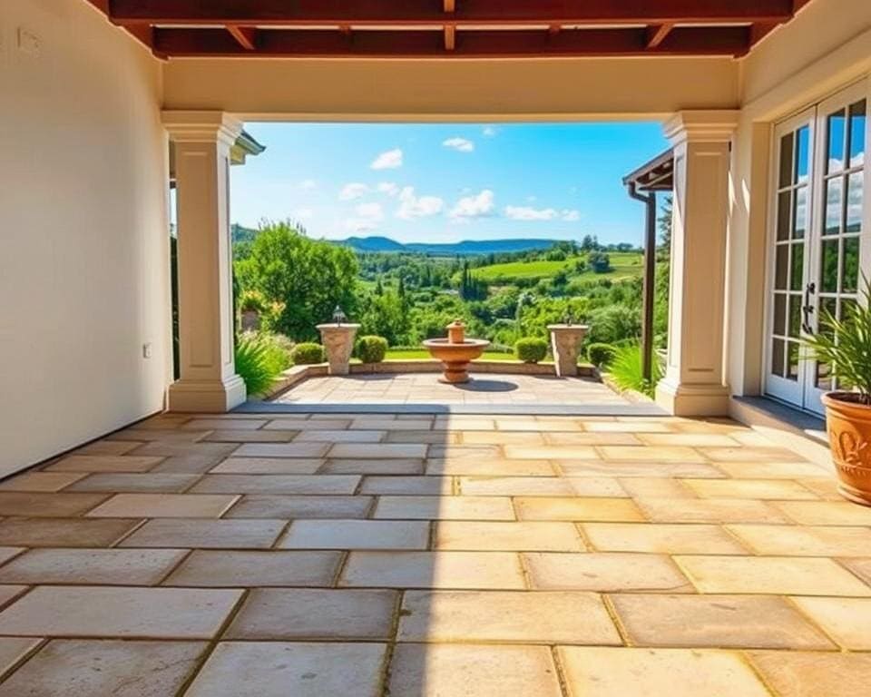 Feinsteinzeug Terrassenreinigung für streifenfreie Optik