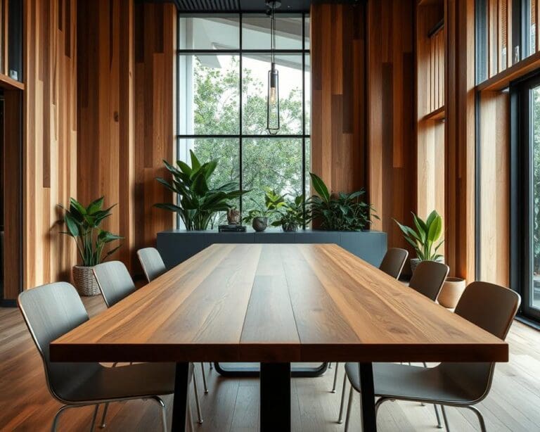 Wie kombiniert man Holz und moderne Materialien?