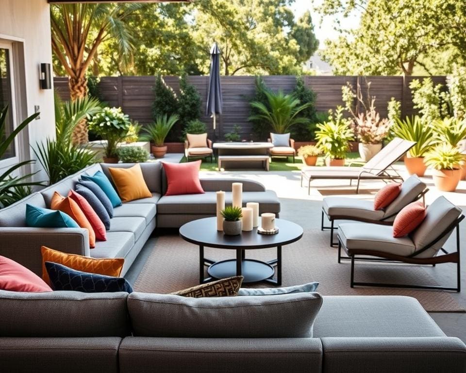 Wie integrierst du Möbel flexibel draußen?