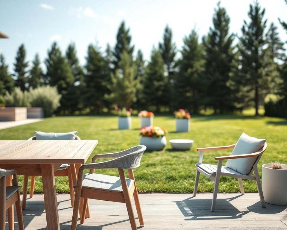 Wie wirken Gartenmöbel mit nordischem Design im Außenbereich?