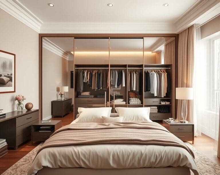Wie gestaltet man ein Schlafzimmer mit Kleiderschrank?