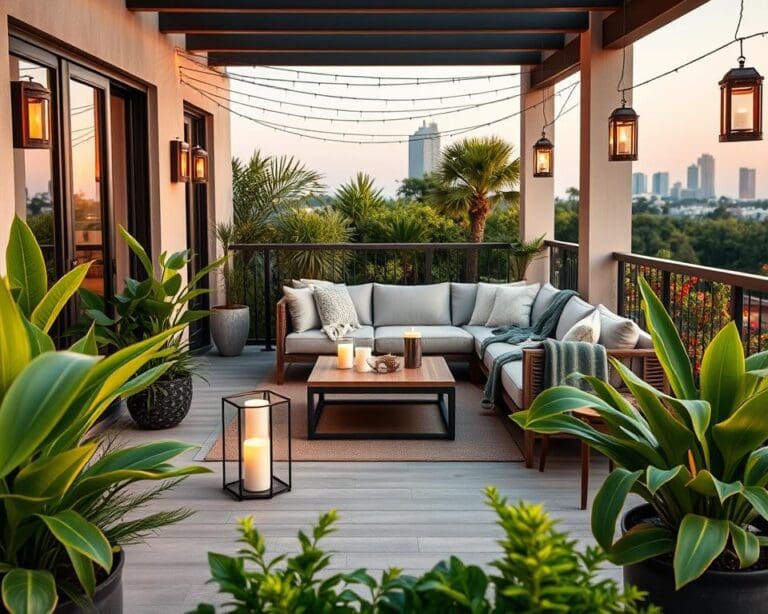 Wie gestaltet man einen Balkon mit Loungemöbeln?