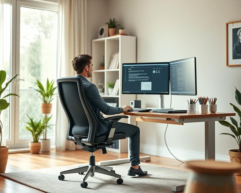 Wie richtet man ein Homeoffice ergonomisch ein?