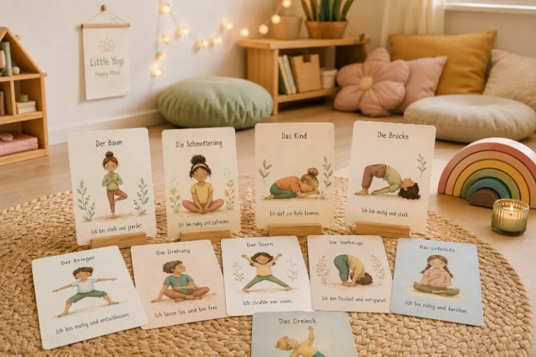 Wie unterstützen Yoga für Kinder Karten Ruhe und Bewegung?