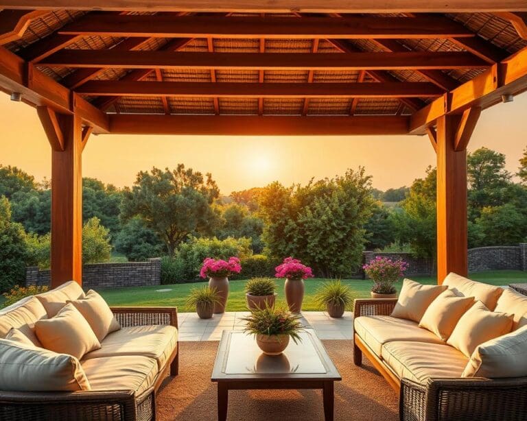 Outdoor Lounge Pergola