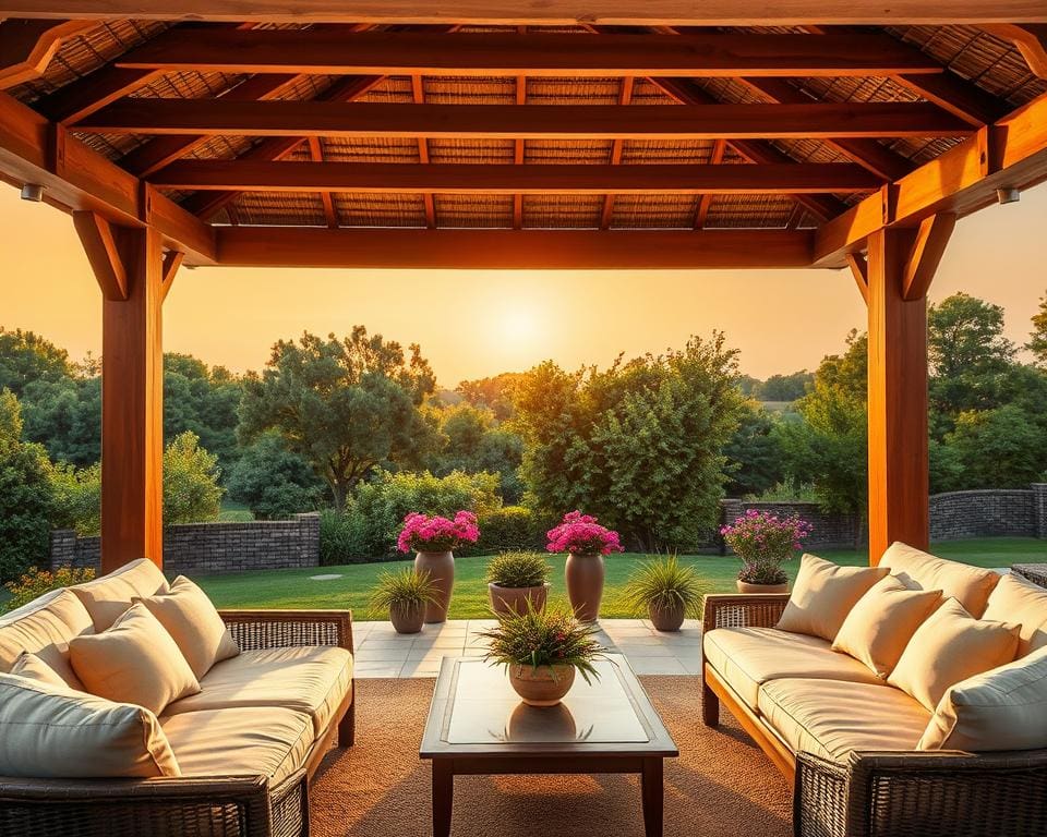 Outdoor Lounge Pergola