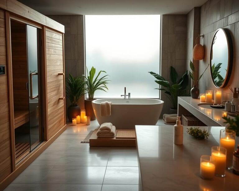 Spa Badezimmer mit Sauna