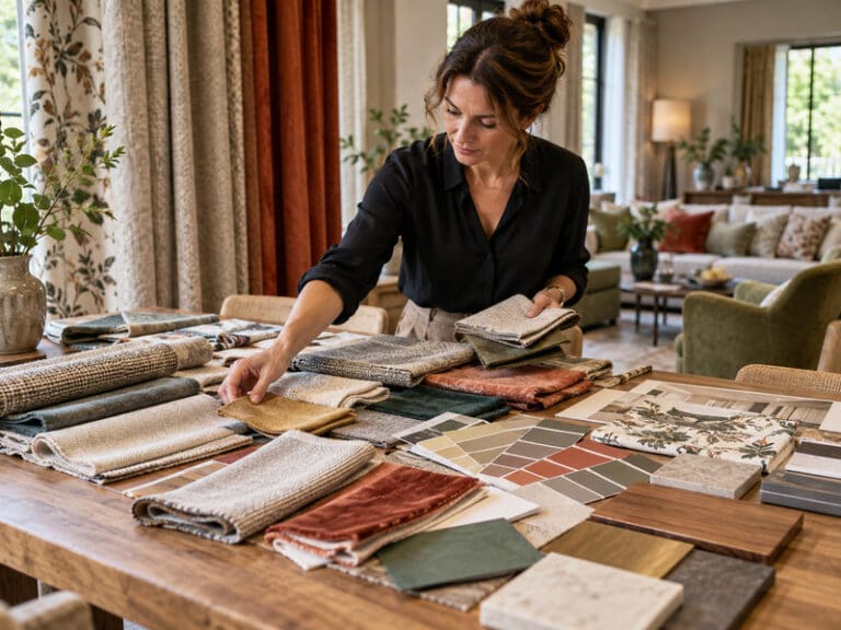 Raumausstatter verbinden Farben, Stoffe und Materialien